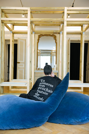 Emilie Moutsis, Tu aimeras ton prochain putain de merde, 2018 and Laëtitia Badaut-Haussmann, L'Amour est plus froid que la mort n°6, 2017