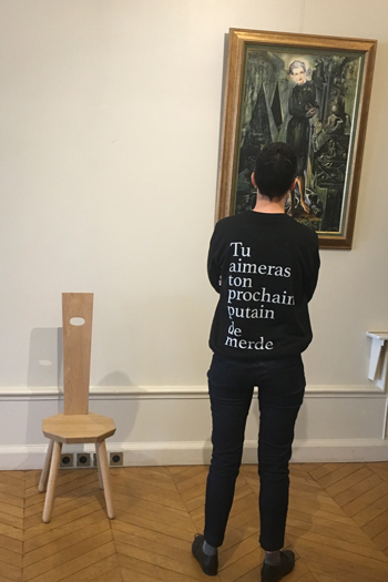 Laëtitia Badaut-Haussmann, Il Boom, 2018 and Salvador Dalí Portrait de Madame Harrison (Mona Bismarck), 1943 (replica)