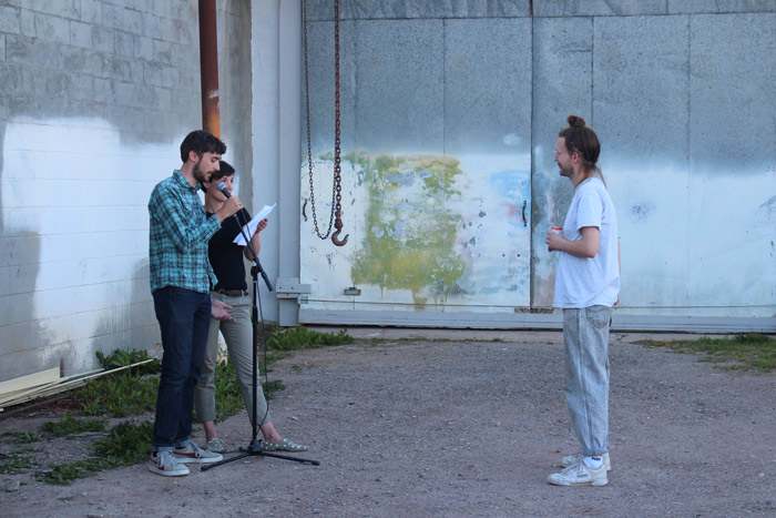 Avec Charlie Dance, Jammie Nicholas and Mathilde Sauzet Mattei, Marfa 2015 © Maria Barlasov